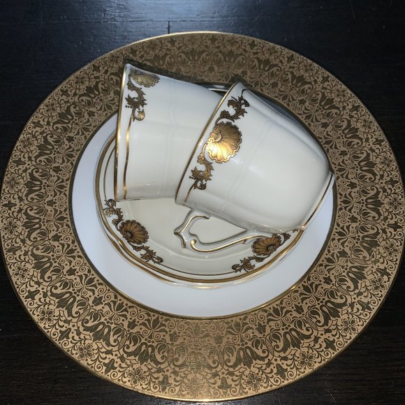 Antique Bernardaud Limoges 2 tea sets 18K gold - Picture 2 of 9